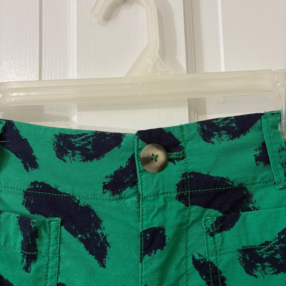 Maeve Anthropologie Colette Pants Sz 29 30X26 Green Paint Print Wide Leg Cropped - Picture 3 of 7